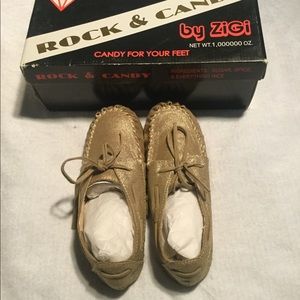 Rock & Candy Gold Sparkle Loafers